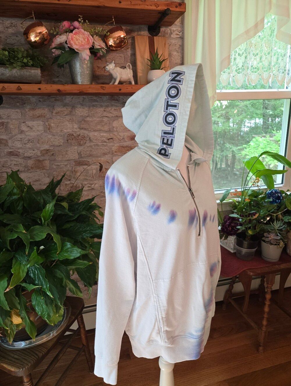 Peloton Womens  Tie-Dye Zip Bottoms - Light Blue & Purple